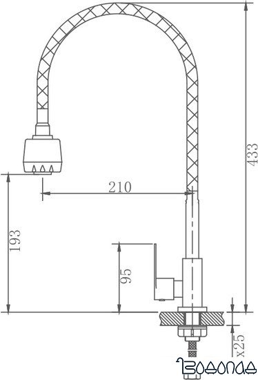 Смеситель Haiba HB4181 (нержавеющая сталь)