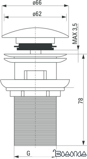 Донный клапан Deante NHC 010B