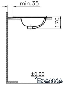 Умывальник Vitra S20 55x45 [5465B003-0001] фото 4