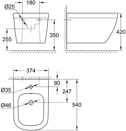 Биде Grohe Euro 39208000