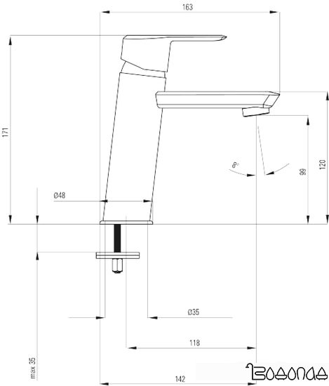 Смеситель Deante Arnika Nero BQA N21K