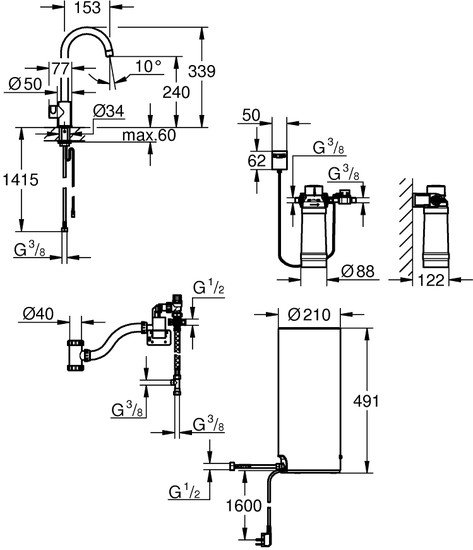 Вентиль Grohe Red Mono 30080001