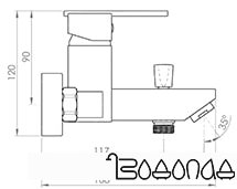 Смеситель Inan Kuvars M1201K