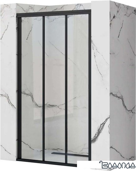 Душевая дверь Rea Alex 100 (черный/прозрачное стекло) фото 1