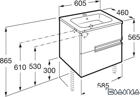 Умывальник Roca Victoria N 32799E000