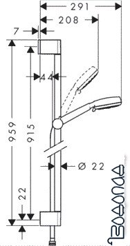 Душевой гарнитур Hansgrohe Crometta 100 [26656400]