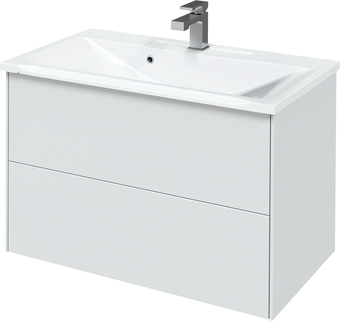 Toppus Тумба Silk 80 с умывальником Premier (белый матовый)