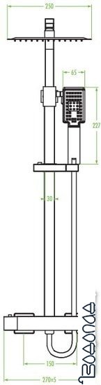Душевая система Laveo Kvadrato PLQ 00TD фото 2