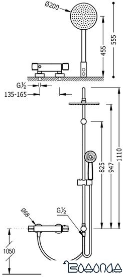 Душевая система Tres K-tres 20438501 фото 2