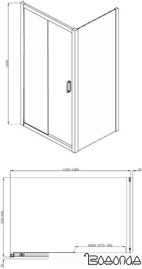 Adema Glass Line Direct-120 (прозрачное стекло) фото 4