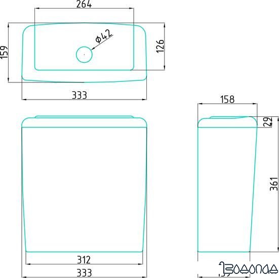 Унитаз Gesso Атлас Home De Luxe дюропласт фото 3