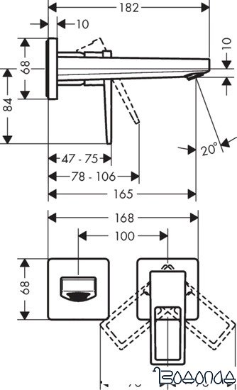 Смеситель Hansgrohe Metropol 74525000