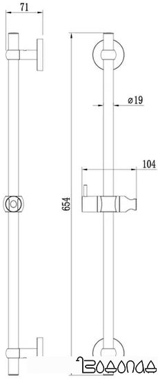 Душевая штанга Milardo NIA6500M17 фото 2