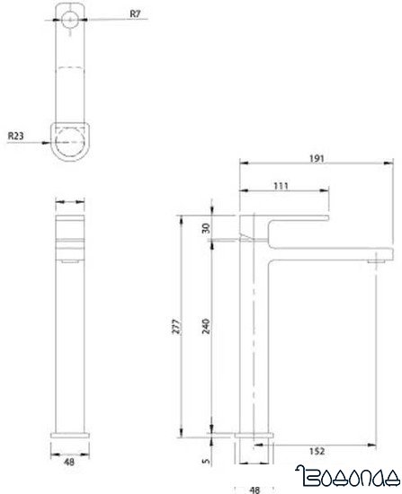 Смеситель Omnires Beretti BA7812 CR