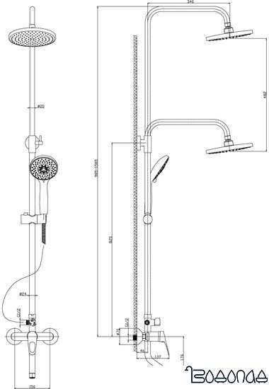 Душевая система Rossinka Silvermix B35-46
