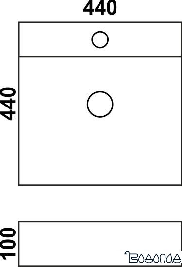 Умывальник Melana MLN-7657 44x44