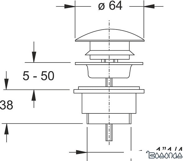 Донный клапан Bonomini 0961OT54S7