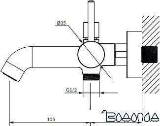 Смеситель Omnires Y Y1231GL фото 2