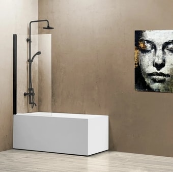 Душевая шторка Vincea VSB VSB-11800CLB (черный/прозрачное)