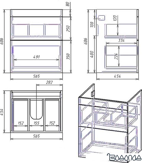 Alvaro Banos Тумба под умывальник Alma Maximo 60 [8405.1100] фото 4