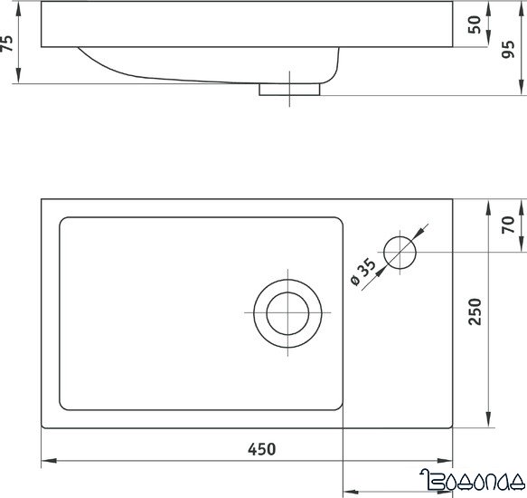 Умывальник Deante Funkia CDN 6U4M фото 4