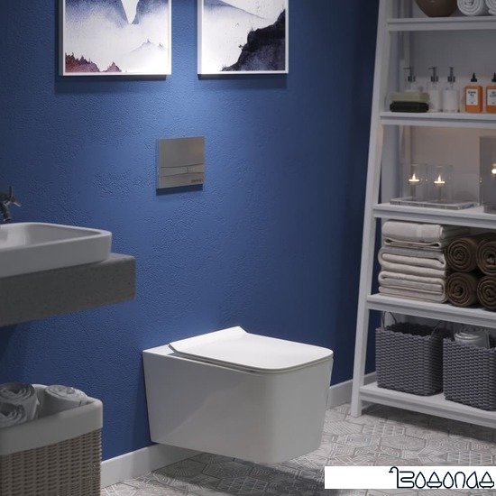 Унитаз Berges Wasserhaus Floe Rimless + Floe Slim SO 082121