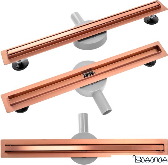 Трап/канал Rea Neo Slim Pro 80 см (медь)