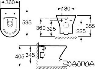 Унитаз Roca Nexo (346640000) без крышки