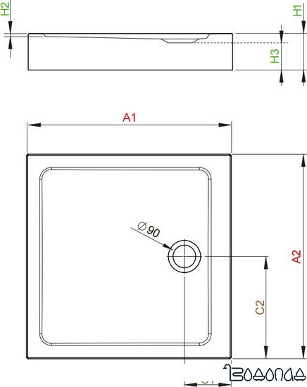 Душевой поддон Radaway Doros C Compact 100x100 [SDRC1010-05]