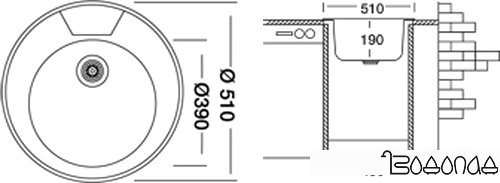 Кухонная мойка Kromevye EX 146 D Кухонная мойка Kromevye EX 146 D