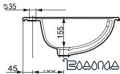 Умывальник Cersanit GAMMA 63x47 фото 4