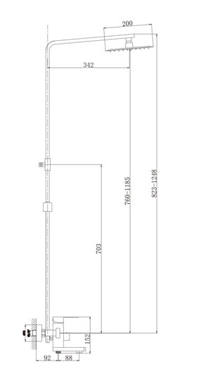 Душевая система Haiba HB24803 (нержавеющая сталь) фото 2