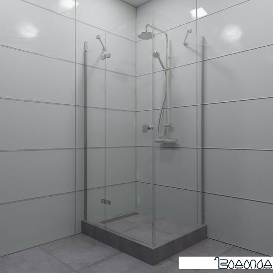 Душевой уголок Triton Брава Хром А1 120х80 (прозрачное стекло) фото 4