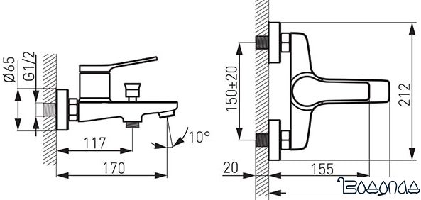 Смеситель Ferro Stratos BSC1
