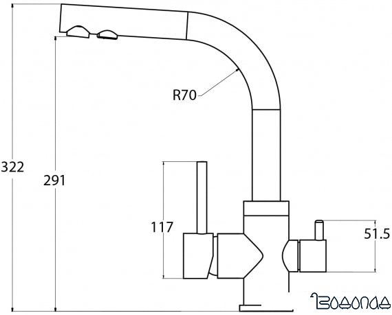 Смеситель Aquasanita Akvaduo 2663 (церрус)