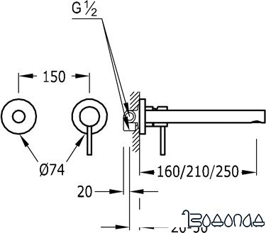 Смеситель Tres 06220071