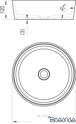 Умывальник Ravak Moon 1 40x40 [XJN01300000]