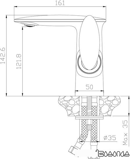 Смеситель Rossinka Silvermix RS30-11B (черный/хром)