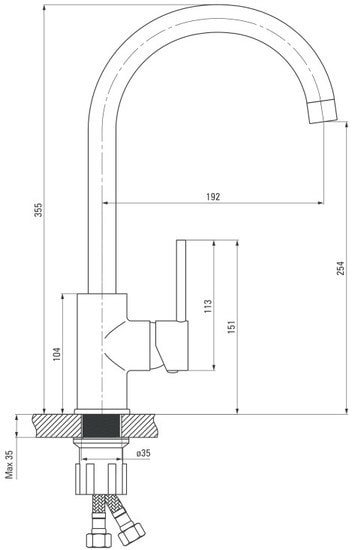 Смеситель Deante Nemezja BEN T62M