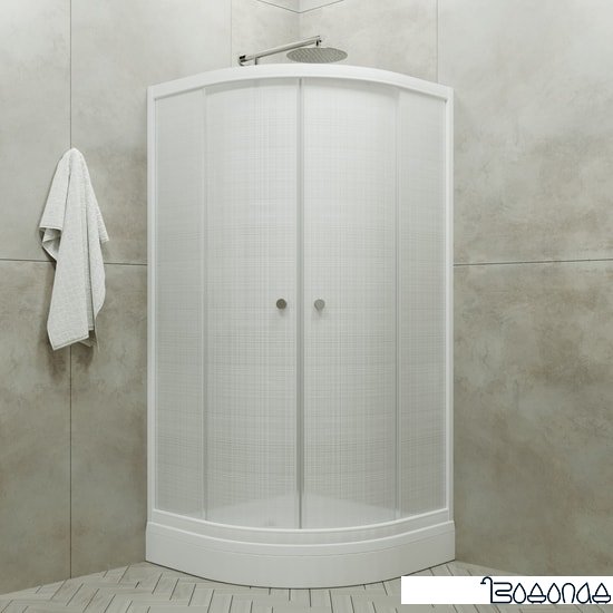 Душевой уголок Triton Стандарт А1 100x100 (белый лен)