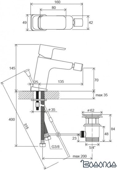 Смеситель Ravak 10° Free-TD F 055.00 X070133