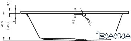 Ванна Riho Lyra 170x110