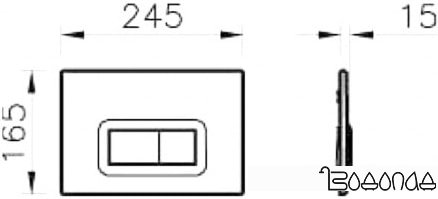 Панель смыва Vitra Loop R 740-0680 (гляцевый хром)