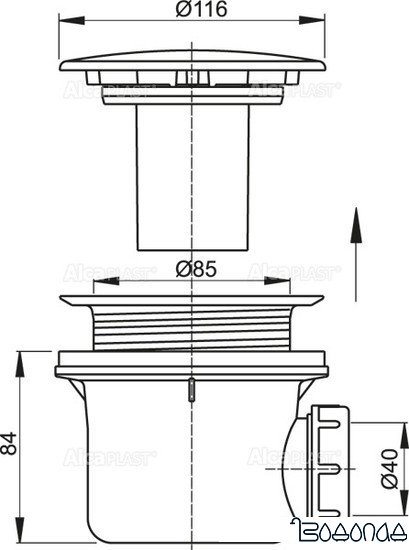 Сифон Alcaplast A49K
