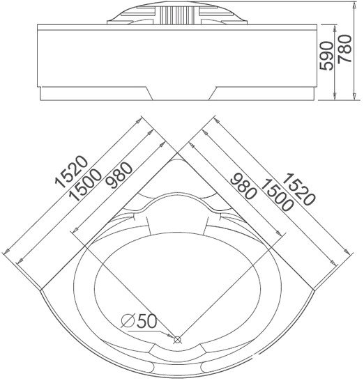 Ванна Gemy G9082 B 152x152 фото 4