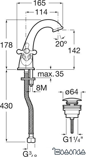 Смеситель Roca Carmen 5A3A4BC00 фото 4