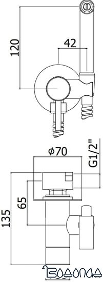 Гигиенический душ Paffoni Docce ZDUP110