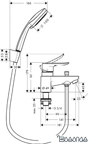 Смеситель Hansgrohe Metris 31422000
