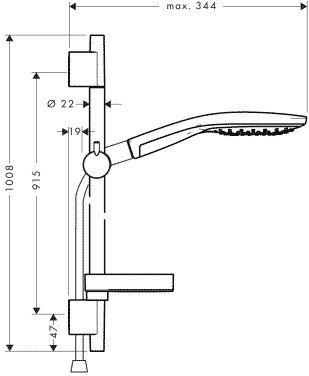 Душевой гарнитур Hansgrohe Raindance Select 150 / Unica'S Puro (27803000)