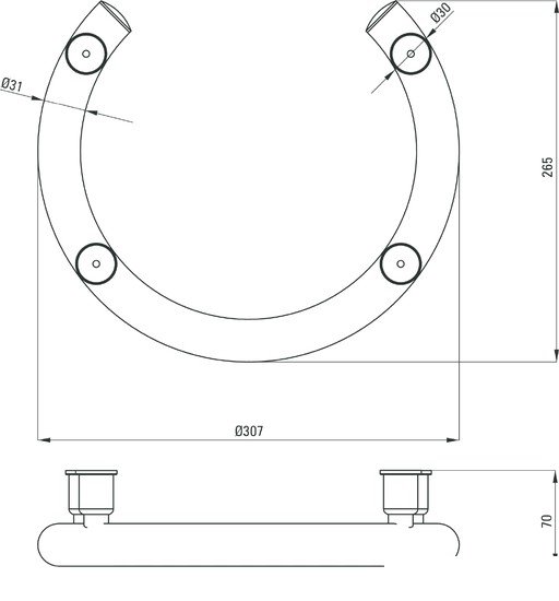 Поручень Deante Vital NIV B41G (черный) фото 4